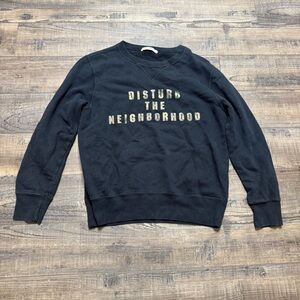 Moussy Men's Free One Size Fit Many Black Sweater Crewneck Graphic Sweatshirt